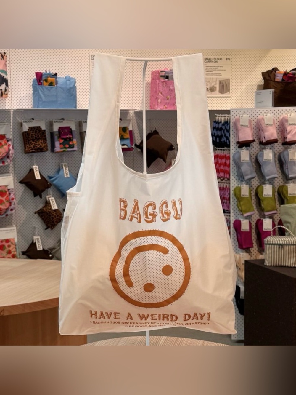 NEW Baggu Portland Exclusive Store Standard Reusable Tote Bag Weird Day
